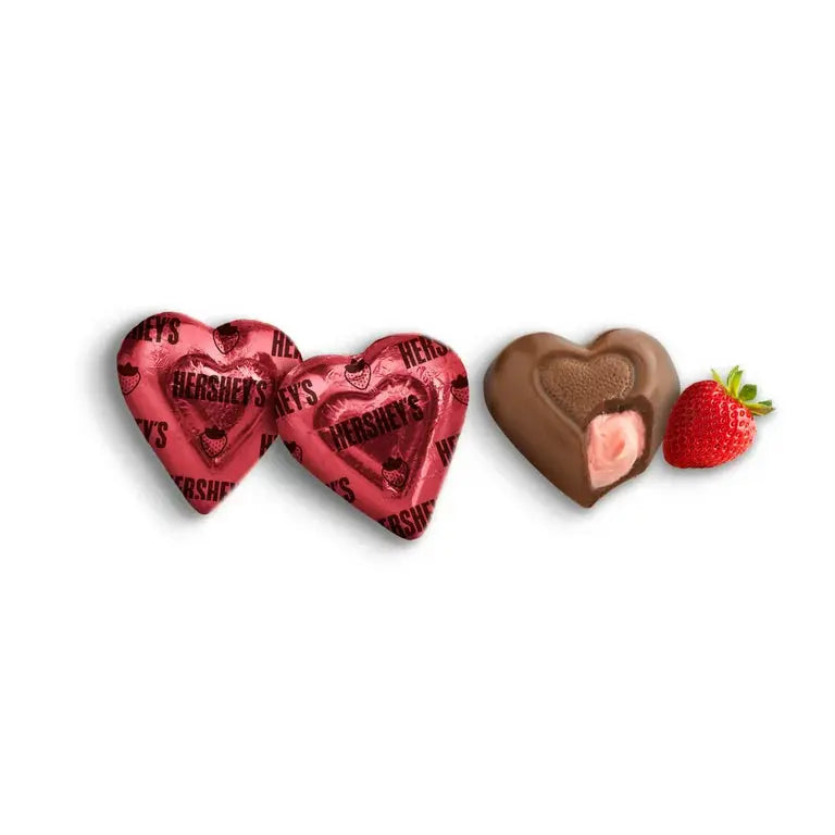 Corazones Hersheys rellenos de crema de fresa, edición Valentine's Day Fur Friends Finds
