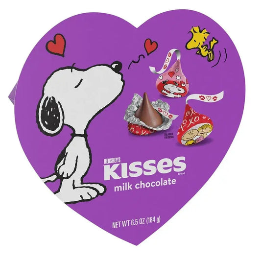 Hershey's Kisses Snoopy & Friends chocolates con leche San Valentín. Gift Bix Fur Friends Finds