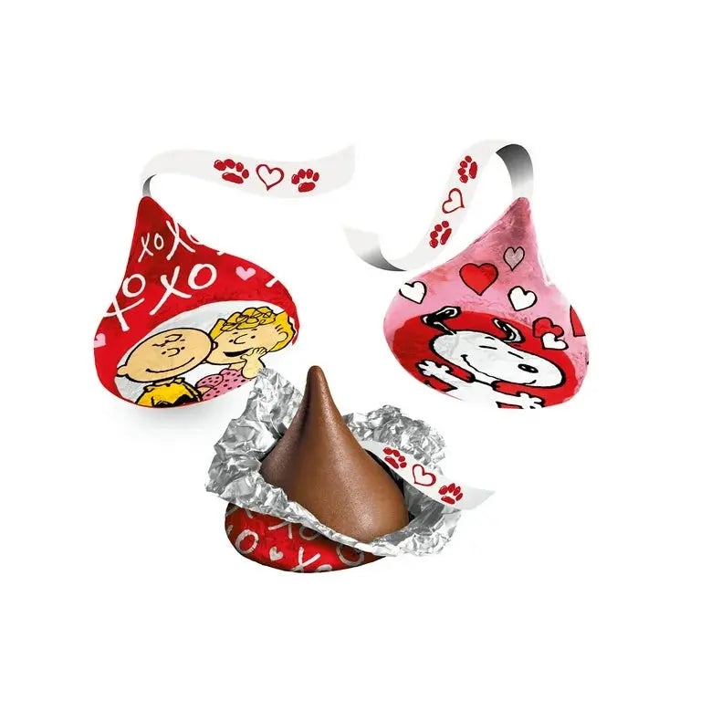 Hershey's Kisses Snoopy & Friends chocolates con leche San Valentín. Gift Bix Fur Friends Finds