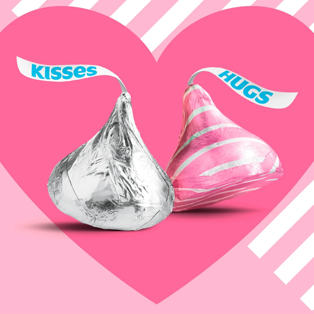 Hershey's Hugs & Kisses Assorted Flavored Valentine's Candy, Bag 21.4 oz