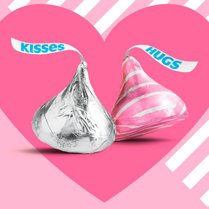 Hershey's Hugs & Kisses Assorted Flavored Valentine's Candy, Bag 21.4 oz