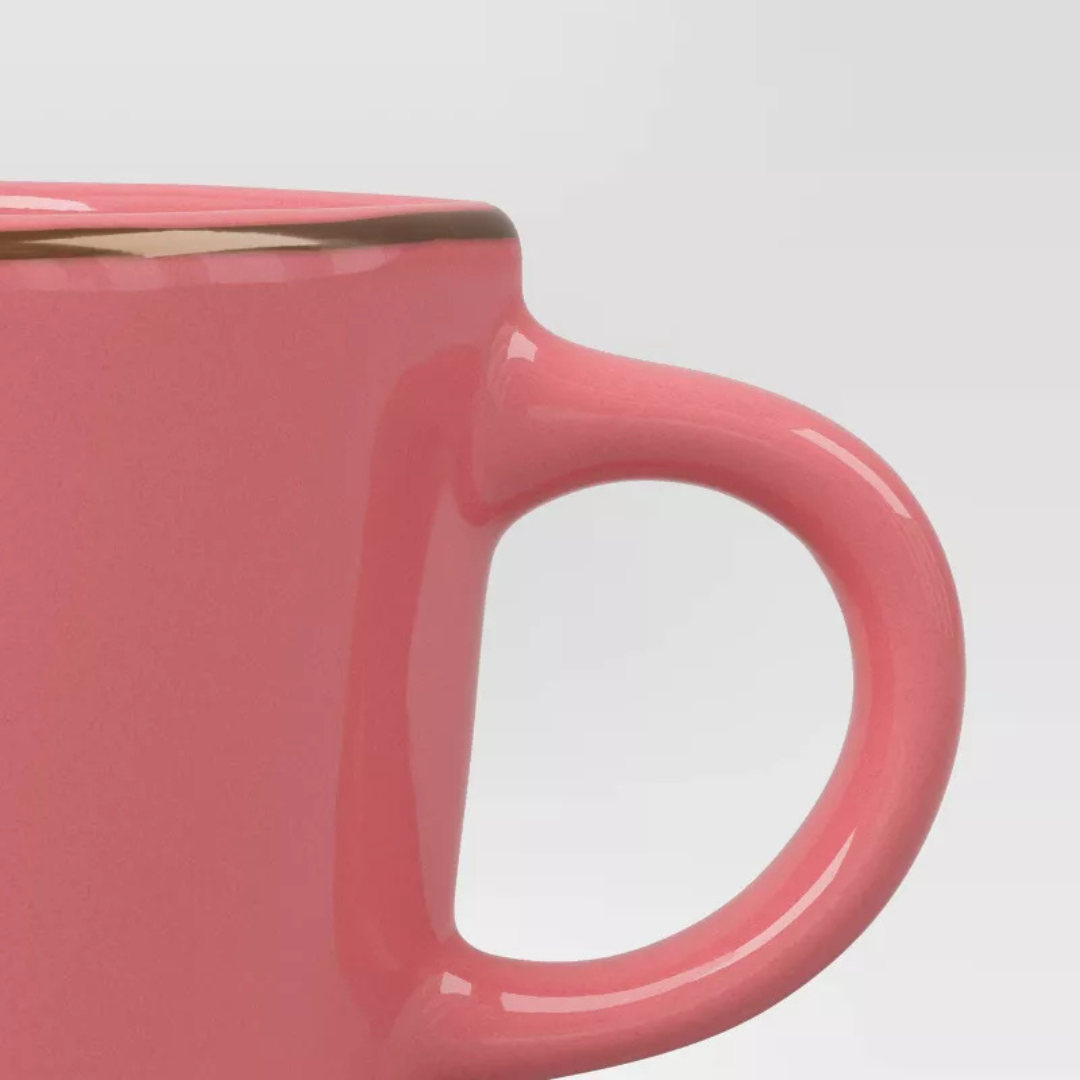 Taza en forma de corazón  rosa ♥️